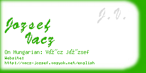 jozsef vacz business card